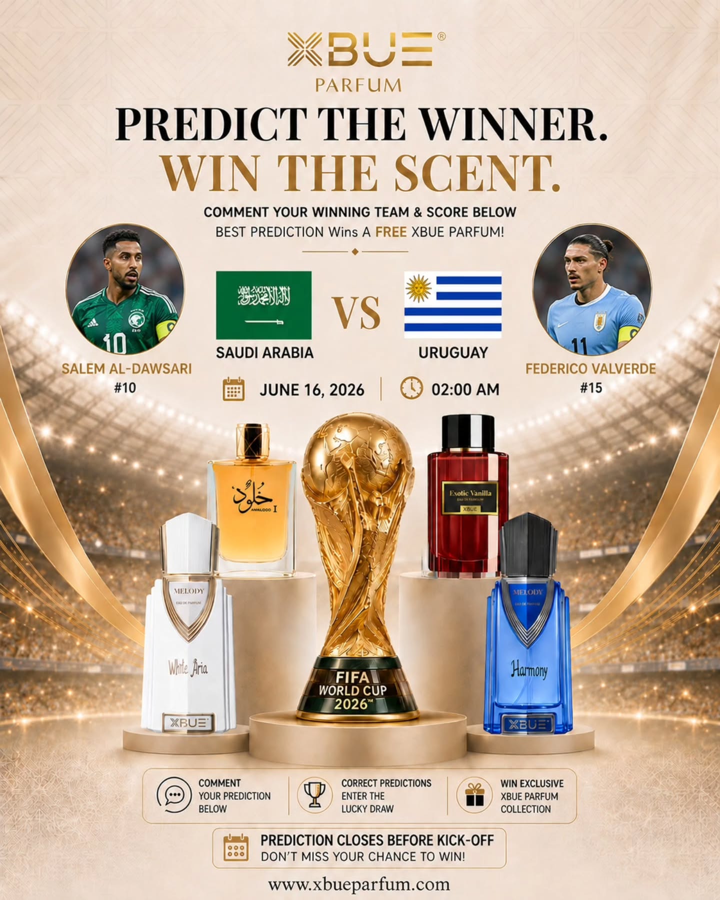 predict-the-winner-stand-a-chance-to-win-an-xbue-perfume-because-champions-deserve-to-smell-like-onehow-to-participate1️⃣-predict-the-winning-team-and-final-score-in-the-comments2️⃣-follow-xbueparfum-on-instagram3️⃣-tag-3-friends-who-loves-football-4️⃣-repost-this-post-to-your-story-and-tag-xbueparfum-every-valid-entry-stands-a-chance-to-win-an-exclusive-xbue-perfumeterms-conditions-only-valid-entries-will-be-considered-participants-must-complete-all-steps-to-qualify-in-the-event-of-multiple-correct-predictions-the-winner-will-be-selected-through-a-random-draw-xbue-parfum-reserves-the-right-to-amend-the-campaign-terms-if-required-other-terms-and-conditions-applyxbueparfum-worldcup2026-predictionchallenge-winwithxbue-fragrancemeetsluxury-fifa2026-footballprediction-uae-abudhabi-freeperfume-xbuewinnerprediction-worldcupgiveaway-luxuryfragrance-footballfans-winperfume