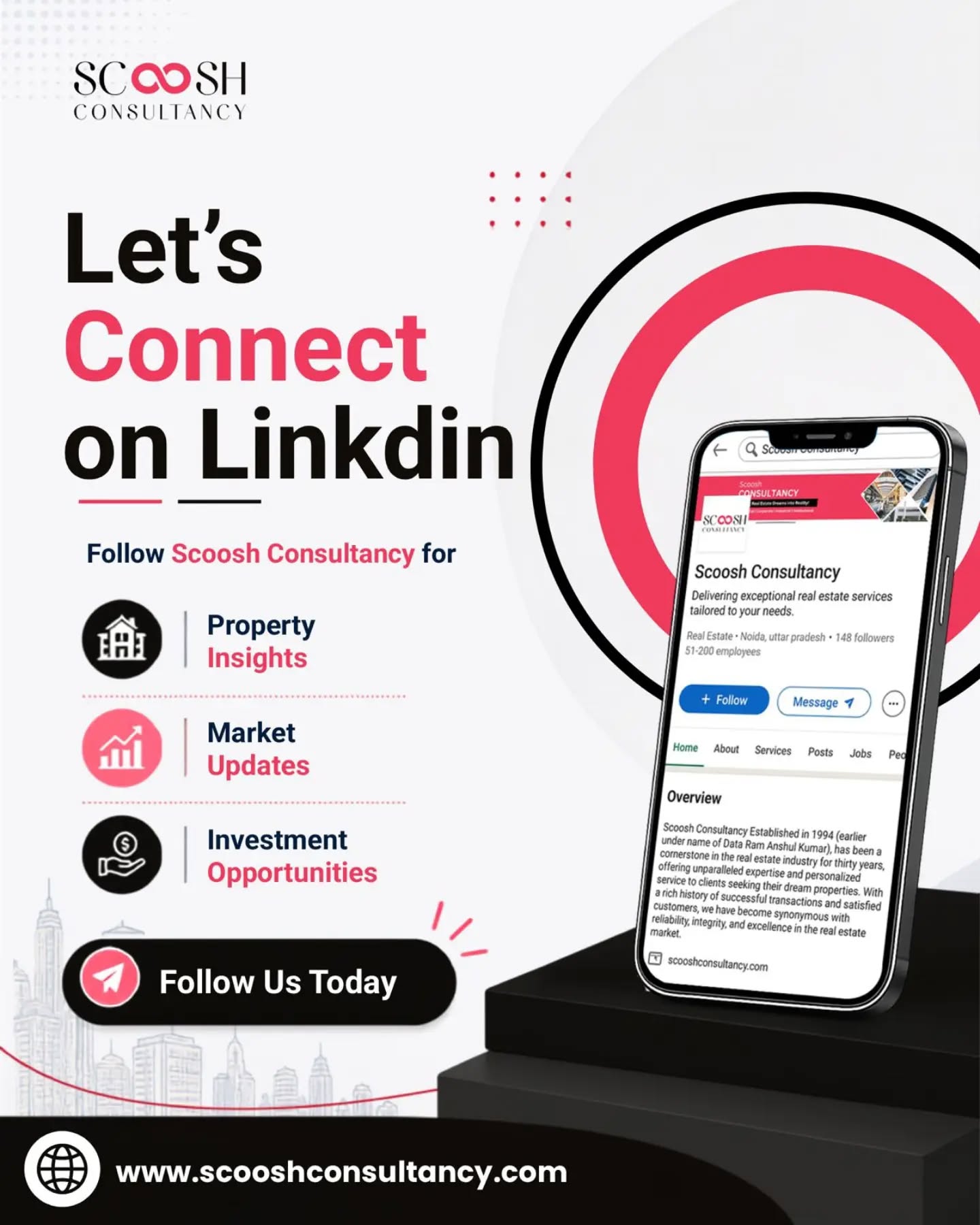 Looking for trusted real estate insights in Noida? 🏙️
Follow Scoosh Consultancy on LinkedIn for expert market analysis, premium property opportunities, Noida Airport updates, and investment strategies backed by 30+ years of real estate experience.
Whether you're an investor, homebuyer, or business owner, stay informed with reliable knowledge that helps you make smarter property decisions.
🔗 Follow us on LinkedIn and stay ahead of the market.
#RealEstateNoida #ScooshConsultancy #NoidaRealEstate #PropertyInvestment #RealEstateInsights
